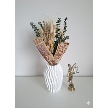 Birlik Şoklanmış  ve  Kuru  Çiçekli  Aranjman  Yeşil - Beyaz