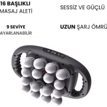 Smayling Çok Noktalı Derin Doku Masaj Aleti – 15W Güçlü, 9 Seviye Ayarlı, LCD Ekranlı, Type-C Şarjlı