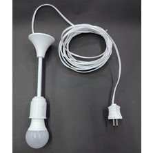 İNWATT 10 Metre 2x0.75 Kablolu Fişli Duylu Ampül Dahil Seyyar Lamba Uzatma Kablolu Tak Çalıştır Tamir Işığı