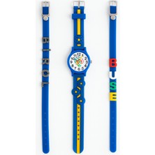 GTURK STORE Çocuk Sarı Lacivert Taraftar Saat Silikon Kordon Suya Dayanıklı Unisex Tasarım