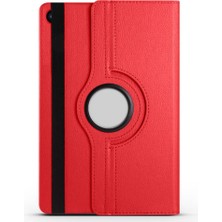 Zenith Works Galaxy Tab A11 Plus Zore Dönebilen Standlı Kılıf - Kırmızı