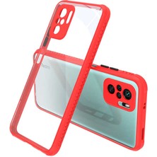 Xiaomi Redmi Note 10S Kılıf ​​nxar Kaff Kapak-Kırmızı