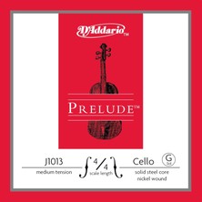 D'addario J1013 Prelude Tek Çello Sol (G) Teli (4/4) | Masif Çelik Çekirdek Yapısı Parlak Ses Karakteri ve Başlangıç Seviyesi Için Yüksek Dayanıklılık