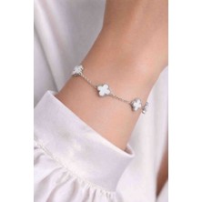 Reborn Design 316L Çelik Gümüş Renk Baby Boy Yonca Model Bileklik