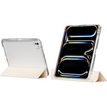 ​​apple iPad Pro 13 2024 Kılıf Magnetik Ayrılabilen Airbagli Zore Sliding Tablet Kılıfı - Gold