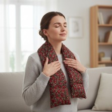 Hedea Kiraz Çekirdeği Yastık Doğal Sıcak Soğuk Terapi Yıkanabilir Çiçekli