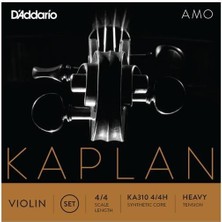 D'addario KA310H Kaplan Amo 4/4 Tam Boy Keman Tel Seti - Heavy Tansiyon (Profesyonel) | Sert Tansiyon, Güçlü Ses Projeksiyonu, Dolgun Alt Frekanslar ve Profesyonel Icracılar Için Ideal