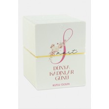 Zero Land Snmswrld Dünya Kadınlar Günü Bileklik Kartı-Beyaz