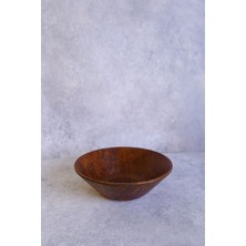 Justwood Ligna 19 cm Melamin Ahşap Rölyefli Salata Tabağı, Servis Tabağı, Çukur Kase, Çerezlik