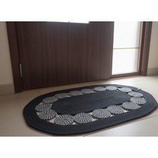 Mtg Jüt Tasarım El Emeği Doğal Jüt Kordon Halattan Hasır Renk Salyangoz Model Kapı Önü/ Banyo/lavabo Önü/paspası