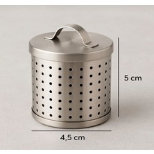 Yeterx Paslanmaz Çelik Çaydanlık Içi Süzgeç – Delikli Kapaklı Demlik Filtresi 4,5x5 cm