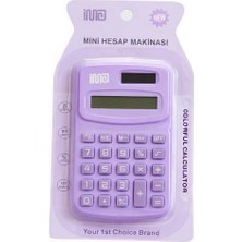 İma Güneş Enerjili ve Pilli 8 Haneli Küçük Hesap Makinesi (1 Adet) (Ebat: 10 cm x 6,1 Cm)