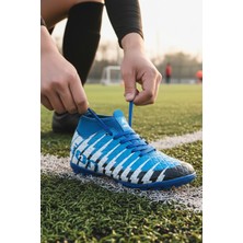 Enoch Profesyonel Bilek Destekli Yıldırım Desenli Düz Taban Halı Saha Ayakkabısı