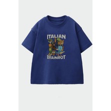 Monila Erkek Çocuk Pamuklu Bisiklet Yaka Baskılı T-Shirt