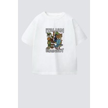 Monila Erkek Çocuk Pamuklu Bisiklet Yaka Baskılı T-Shirt