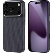 iPhone 17 Pro Kılıf M-Safe Şarj Özellikli Karbon Fiber Görünümlü Nxar Nekst Kapak - Siyah