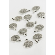 Zero Land Snmswrld 1,8 cm Tuğra Para Tesbih Aparatı 50 Gram-Gümüş Rengi