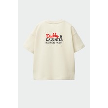 Monila Kız Çocuk Pamuklu Bisiklet Yaka Baskılı T-Shirt