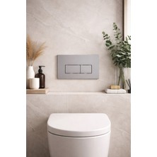 E.c.a Serel Gömme Rezervuar Paneli Çift Buton Mat Krom E.c.a Güvencesi P580180