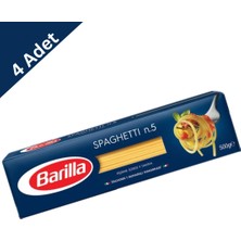 Barilla Spagetti No: 5 Makarna 500 G x 4 Adet - Klasik Italyan Spagetti Keyfi