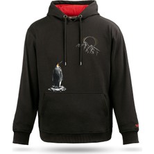 Tarrzzcom Kapüşonlu Kadın Sweatshirt - Erkek Sweatshirt Nihilist Penguen Tasarım Sweatshirt
