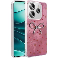 Redmi Note 14 5g Kılıf Kamera Korumalı Figürlü Nxar Ponti Silikon Kapak - Açık Pembe