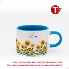 Bir Tasarım Ayçiçekli Isimli Sweet Fincan