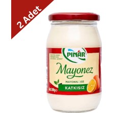 Pınar Cam Mayonez 300 G x 2 Adet - Pürüzsüz Kıvamlı ve Kaliteli Mayonez