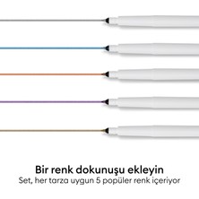 Cricut Crıcut 2012168 Explore Maker Orta Uçlu 5li Marker Seti 1.0mm Metalik Renkler