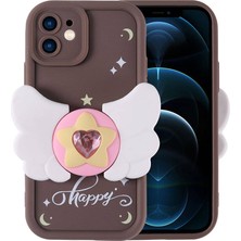 Ceponya iPhone 12 Kılıf Kamera Korumalı Figürlü Tasarım Silikon Kapak