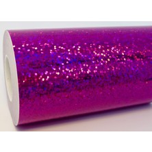 Holografik Pembe Yapışkanlı Folyo