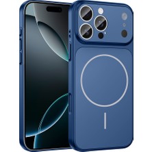 iPhone 14 Pro Kılıf Zore M-Safe Şarj Özellikli Kamera Korumalı Formen Kapak - Mavi