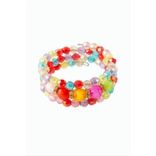 Makay Renkli Helezon Boncuk Çocuk Bileklik