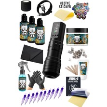 Valor Ambıtıon Kiss Of Dragon Kablosuz 7 Stroke Değişebilir Dövme Makinesi Seti -  Premium Dövme Seti