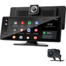 Lemorele 9003D, 10.26 Inç Kablosuz Carplay & Android Auto Ekran, 4K Dvr Ön Yol Kayıt - 1080P Arka Park Kamera