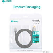Coteci Mini Displayport To Displayport 1.4 Kablosu 3 Metre - 8k 60Hz / 4K 144Hz Görüntü Aktarıcı Kablo