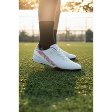 Enoch Beyaz Profesyonel Grafik Panelli Çok Dişli Halı Saha Ayakkabısı