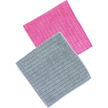 Silver Home 320 Gsm 40X40 cm 2'li Universal Simli Ovma Bezi – Pembe-Gri