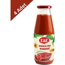Tat Domates Rendesi 685 G x 4 Adet - Doğal ve Yoğun Kıvamlı Domates Rendesi