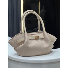 Legend Aksesuar Kadın Londra Model Büzgü Detaylı Süet El ve Omuz Çantası