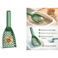 Vindex Kedi Kum Küreği – Askılı Kedi Kum Temizleme Aparatı, Dayanıklı Plastik, Kolay Temizlenir