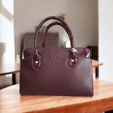 Valvic Hakiki Deri Şık 3 Ayrı Bölmeli Günluk Klasik Çanta