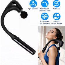 Smayling Kavisli Uzatmalı Masaj Tabancası – 9 Kademeli Hız, 4 Değiştirilebilir Masaj Başlığı, Type-C Şarjlı, Kablosuz Derin Kas Masaj Aleti