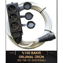 İNWATT 20MT 3 Lu Kauçuk Seyyar Uzatma 3x2.5 Ttr Bakır