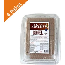 Aktürk Kakaolu Gofret (475 G) X4 Adet- Aile Boyu Çıtır Atıştırmalık Keyfi