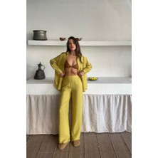 Etiler Collection Gömlek-Pantolon Takım Cupra Kumaş - Yağ Yeşili