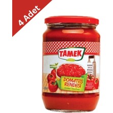Tamek Cam Kavanoz Domates Rendesi 675 G x 4 Adet - Taze Yaz Domatesi Lezzeti