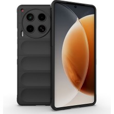 Tecno Camon 30 4g Kılıf Esnek Tpu Oyuklu Arka Yüzey Tasarımlı Nxar Etnik Silikon Kapak - Siyah