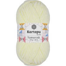 Kartopu Yumurcak Bebe (5 Adet) K335 Kadife Krem Rengi El Örgü Ipliği