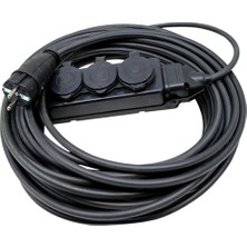 İNWATT 50 Metre Kauçuk 3 Lü Siyah 3x1.5 Ttr Seyyar Uzatma Kablosu Cca Kablodur